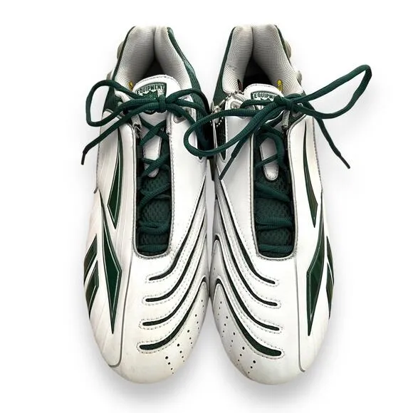 Reebok The Pump Mens NFL Equipment White &amp; Green Cleats Size 13