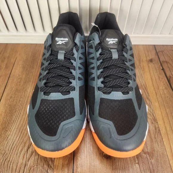 Reebok Speed TR Mens Sz 8 Black Blue Training Trainers Gym Sneakers Shoes FZ0422