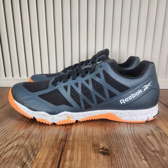 Reebok Speed TR Mens Sz 8 Black Blue Training Trainers Gym Sneakers Shoes FZ0422