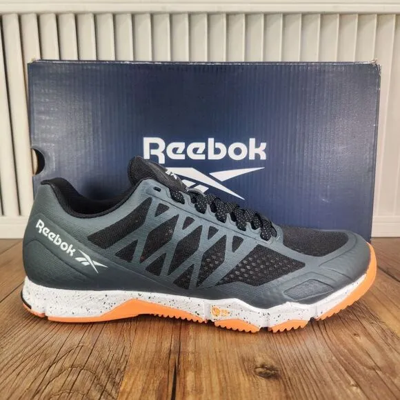 Reebok Speed TR Mens Sz 8 Black Blue Training Trainers Gym Sneakers Shoes FZ0422