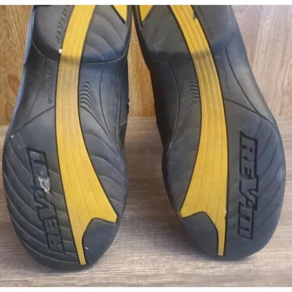 Revit Motorcycle Leather Boots Mens Size 7 Black
