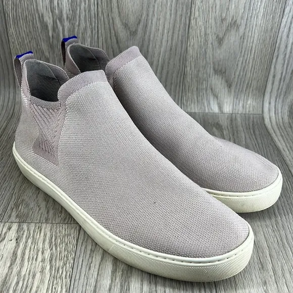 ROTHY’S lilac grey Chelsea pull on sneakers