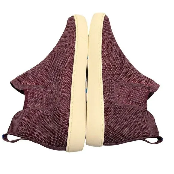 ROTHY’S The Chelsea Berry Lattice Knit High Top Sneaker Ankle Boots Shoes 13