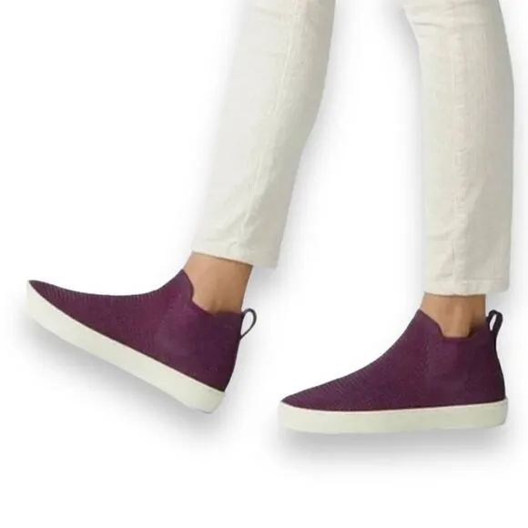 ROTHY’S The Chelsea Berry Lattice Knit High Top Sneaker Ankle Boots Shoes 13
