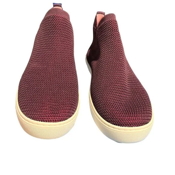 ROTHY’S The Chelsea Berry Lattice Knit High Top Sneaker Ankle Boots Shoes 13