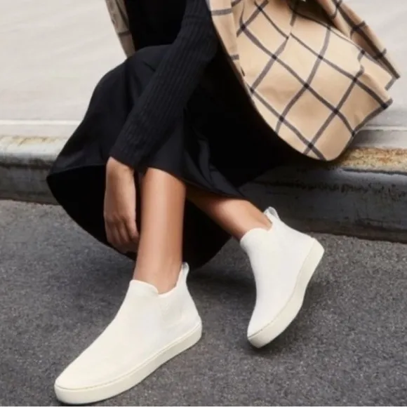 Rothy's The Chelsea High Top Sneakers Knit Ankle Booties Flats Shoe Hi Top Women