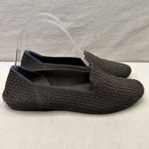Rothy's The Loafer Womens Size 7.5 Black Honeycomb Knit Round Toe Comfort Shoe