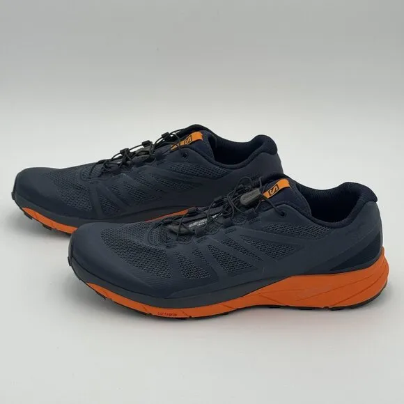 SALOMON Sense Ride Trail Running Mens Shoes Navy/Orange Outdoor Sneakers *CLEAN*