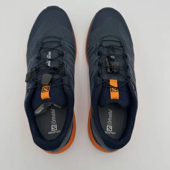 SALOMON Sense Ride Trail Running Mens Shoes Navy/Orange Outdoor Sneakers *CLEAN*