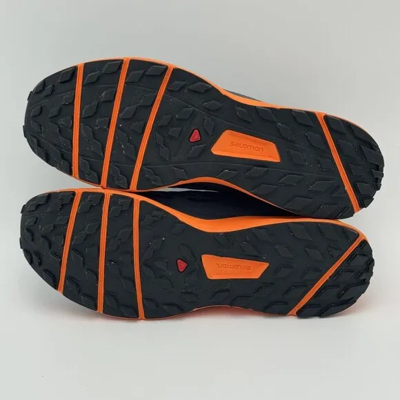 SALOMON Sense Ride Trail Running Mens Shoes Navy/Orange Outdoor Sneakers *CLEAN*