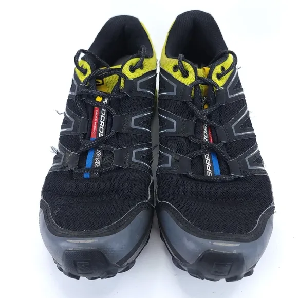 Salomon Shoes Mens Sz 8 Speedcross Vario Sneakers Black Low Top Lace Up 376124