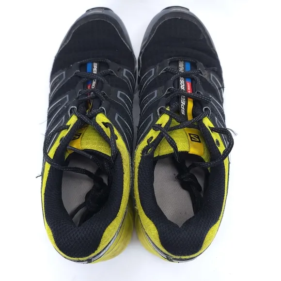 Salomon Shoes Mens Sz 8 Speedcross Vario Sneakers Black Low Top Lace Up 376124
