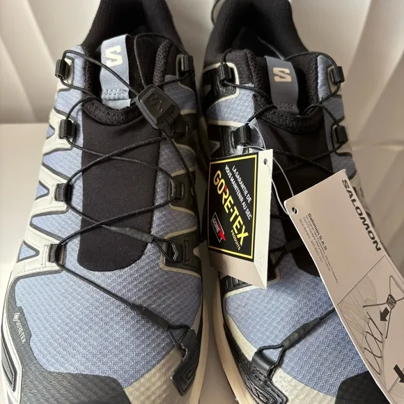 Salomon XA Pro 3D V9 GORE-TEX Flint Stone Ghost Grey Mens 10 Outdoor Shoes NWT
