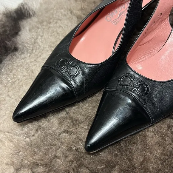 Salvatore Ferragamo Black Leather Women's Shoes