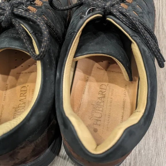 Samuel Hubbard Open Road Black Waxhide Suede Nubuck Shoes. Size 9 Wide