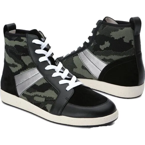 Sanctuary NEW High Top Sneakers Major Multicolored Camo Leather Shoes