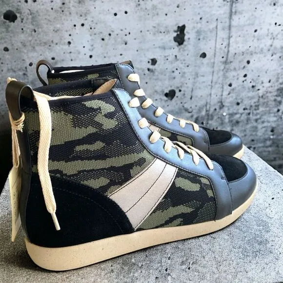Sanctuary NEW High Top Sneakers Major Multicolored Camo Leather Shoes