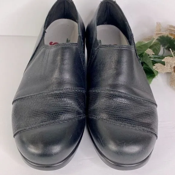 SAS Nora Slip On comfort Shoes Black Size 6 WW