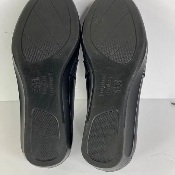 SAS Nora Slip On comfort Shoes Black Size 6 WW