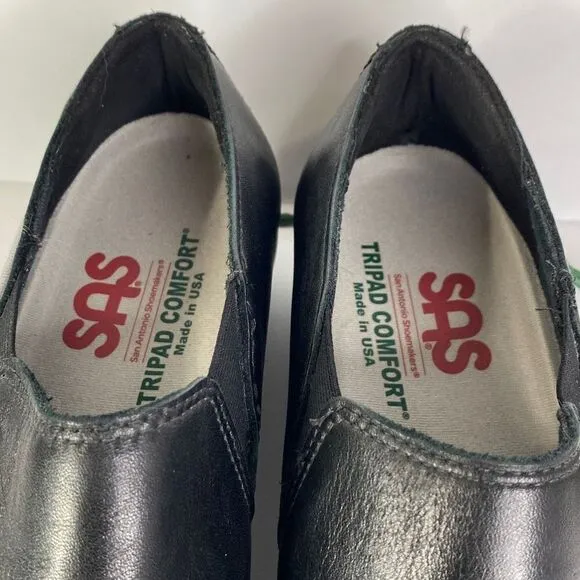 SAS Nora Slip On comfort Shoes Black Size 6 WW