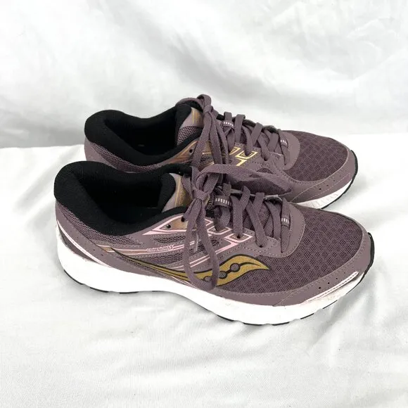Saucony Cohesion 13 GRID running shoes sneakers tennis purple gold athletic  9