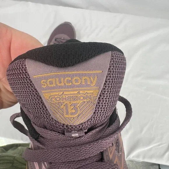 Saucony Cohesion 13 GRID running shoes sneakers tennis purple gold athletic  9