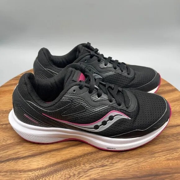 Saucony Cohesion 16 Wide Black Fuchsia Womens Runner Road Running Shoes 9 W Gym