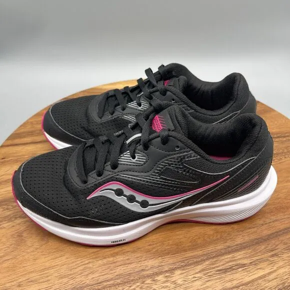 Saucony Cohesion 16 Wide Black Fuchsia Womens Runner Road Running Shoes 9 W Gym