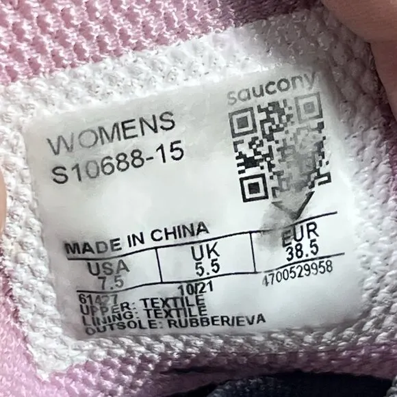 Saucony Endorphin Speed 2 Women's Size 7.5 Running Shoes Sneakers Gray Pink