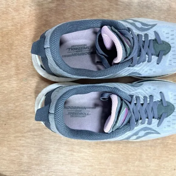 Saucony Endorphin Speed 2 Women's Size 7.5 Running Shoes Sneakers Gray Pink