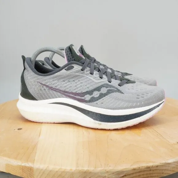 Saucony Endorphin Speed 2 Womens Size 9.5 Shoes Grey Pink Running Sneakers