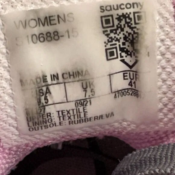 Saucony Endorphin Speed 2 Womens Size 9.5 Shoes Grey Pink Running Sneakers