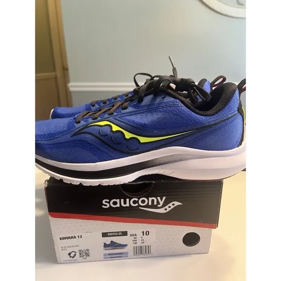 Saucony Kinvara 13 Blue Raz/Black Sneakers Sz 10 Running Training