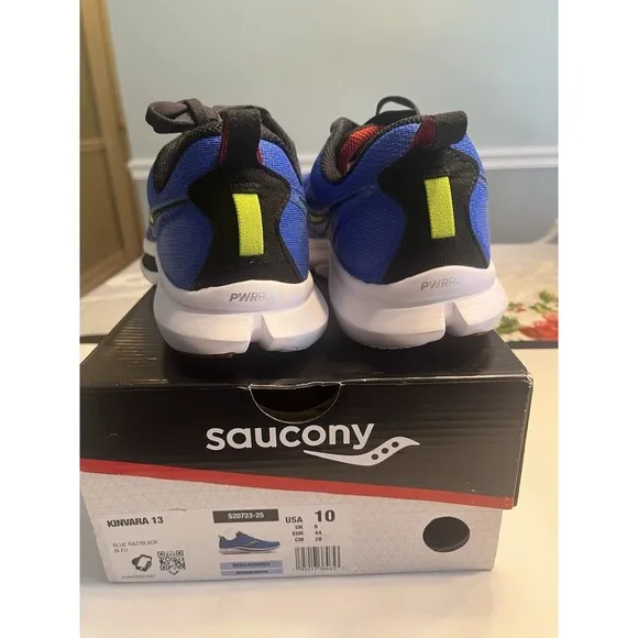 Saucony Kinvara 13 Blue Raz/Black Sneakers Sz 10 Running Training