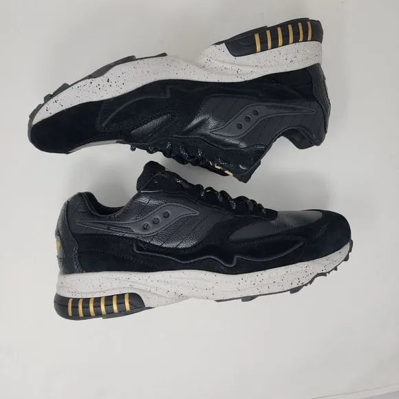 Saucony Running Shoes Mens 11 Black Las Vegas 3D Grid Hurricane Gym Logo Sneaker