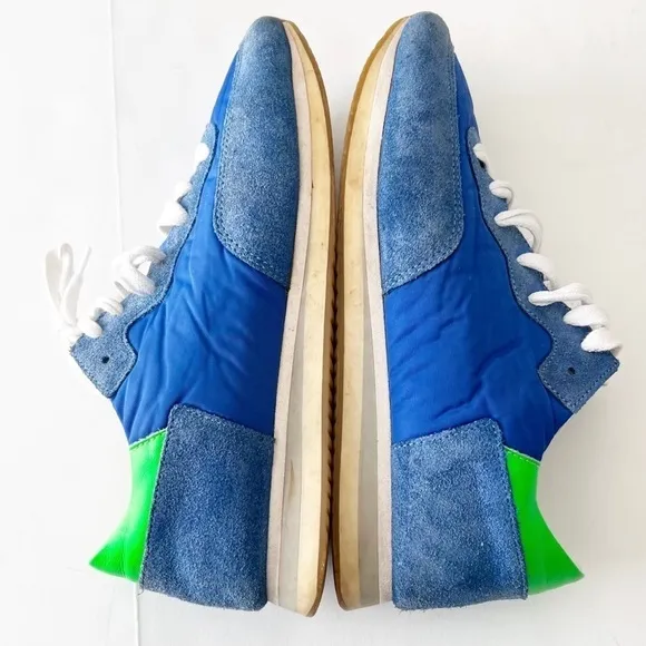 Sid Mashburn Sneakers Tennis Shoes Vintage Old School Blue Green Italy
