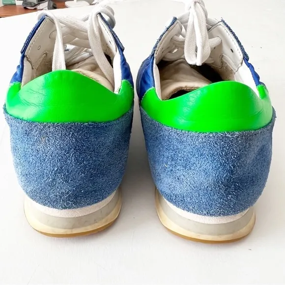 Sid Mashburn Sneakers Tennis Shoes Vintage Old School Blue Green Italy