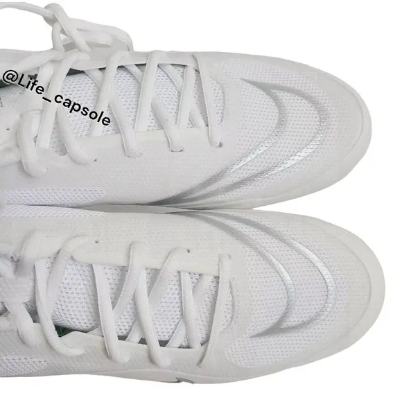 Size 13 Nike Alpha Huarache 8 Pro Lacrosse White‎ Silver CW4439-100 NEW Men's