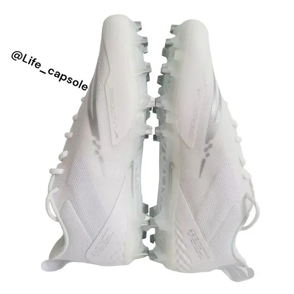 Size 13 Nike Alpha Huarache 8 Pro Lacrosse White‎ Silver CW4439-100 NEW Men's