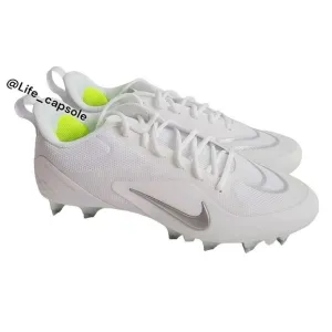 Size 13 Nike Alpha Huarache 8 Pro Lacrosse White‎ Silver CW4439-100 NEW Men's