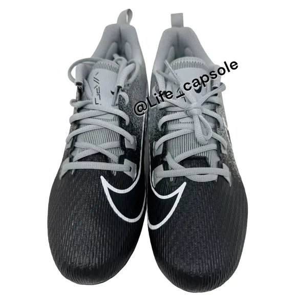 Size 13 Nike Vapor Edge Speed 360 2 Metallic Silver Black Cleats DA5455-003