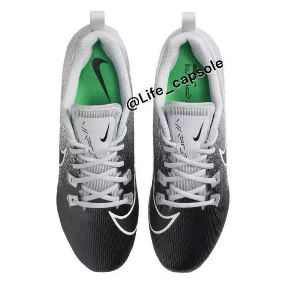 Size 13 Nike Vapor Edge Speed 360 2 Metallic Silver Black Cleats DA5455-003
