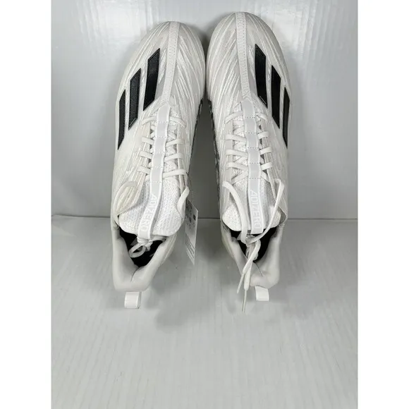 Size 14 Men’s Adidas Adizero Molded Football Cleats White Black GX4049 NEW