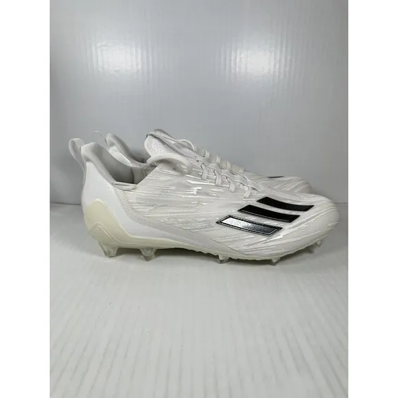 Size 14 Men’s Adidas Adizero Molded Football Cleats White Black GX4049 NEW