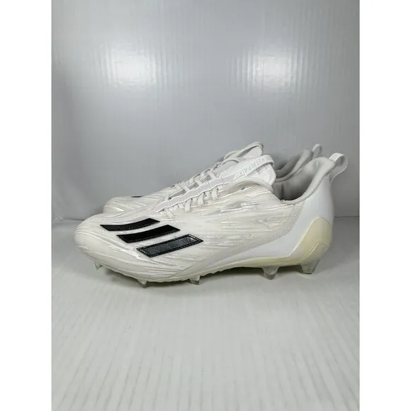 Size 14 Men’s Adidas Adizero Molded Football Cleats White Black GX4049 NEW