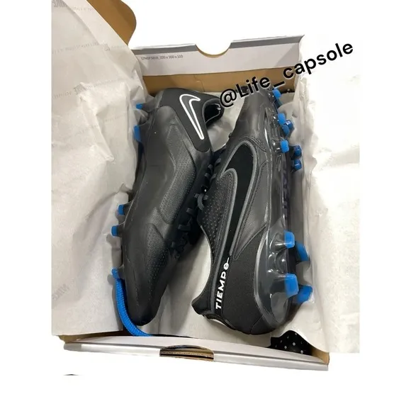 Size 6 Nike Tiempo Legend 9 Elite FG Black Soccer Cleats CZ8482-001 Men's NEW‎