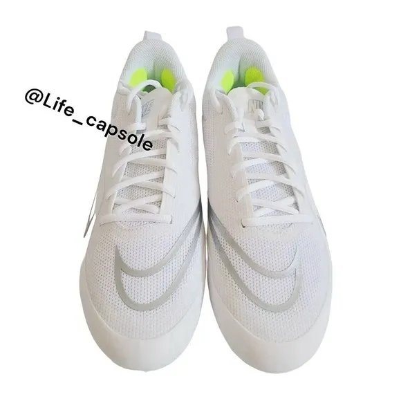 Size 8 Nike Alpha Huarache 8 Pro LAX White Lacrosse Cleats CW4446-100 NEW Men's