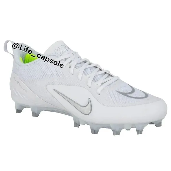 Size 8 Nike Alpha Huarache 8 Pro LAX White Lacrosse Cleats CW4446-100 NEW Men's