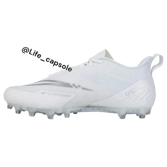 Size 8 Nike Alpha Huarache 8 Pro LAX White Lacrosse Cleats CW4446-100 NEW Men's