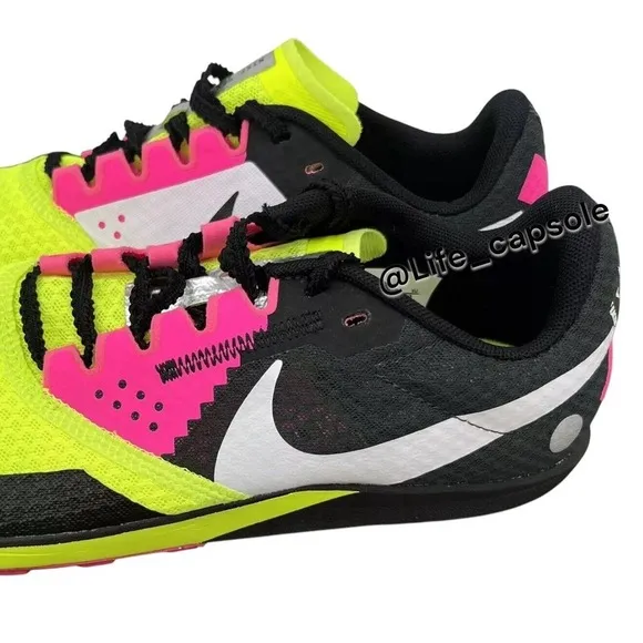 Size 9.5 Nike Zoom Rival Waffle 6 Racing Shoe Volt Hyper Pink Men's DX7998-700
